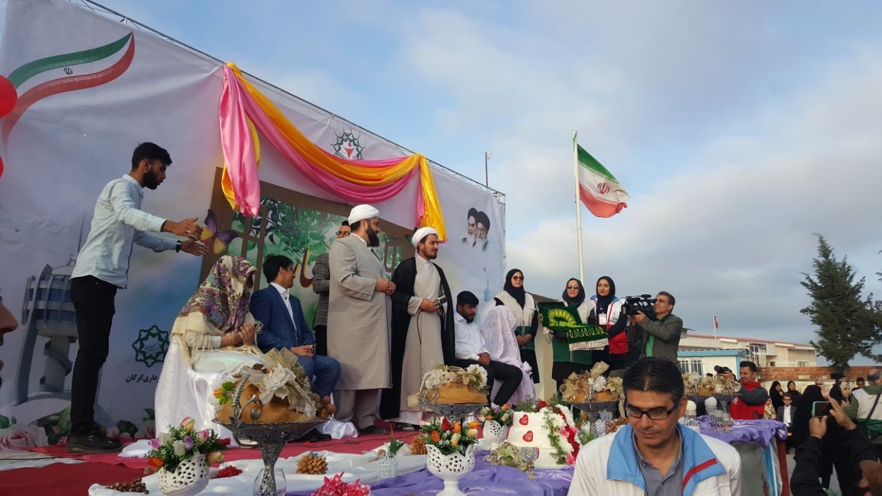 مراسم ازدواج زوج های گلستانی به سبک جهادی در روز عید مبعث